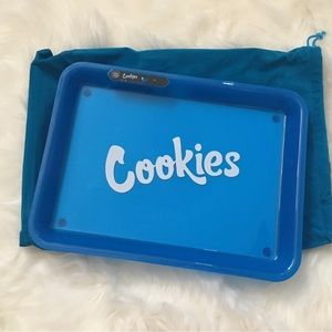 Blue light up rolling tray